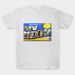 Greetings from New Mexico - Vintage Large Letter Postcard T-Shirt